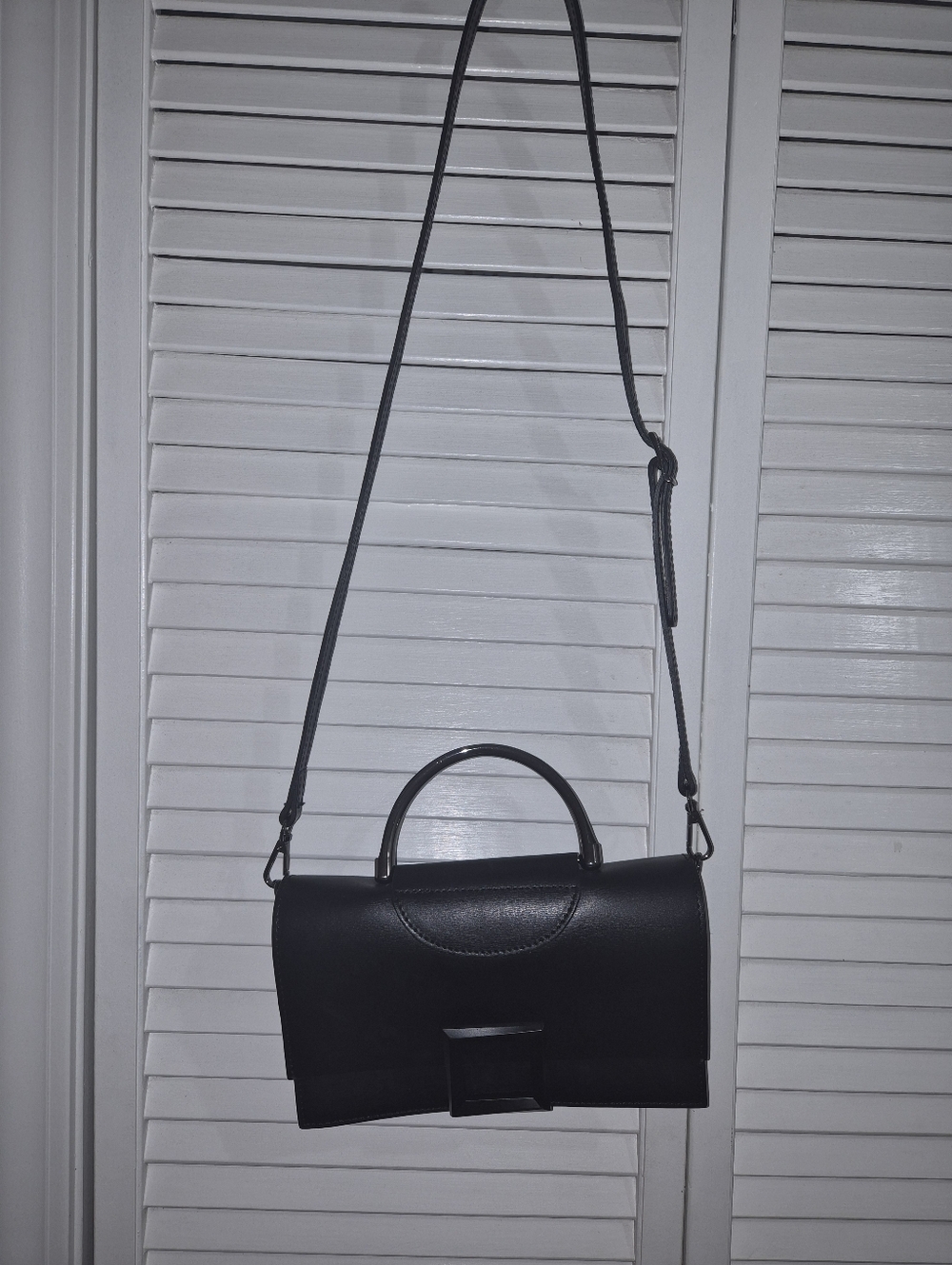 Stella Bianca Classic Black Women's Top-Handle Crossbody - Picture 2 of 5